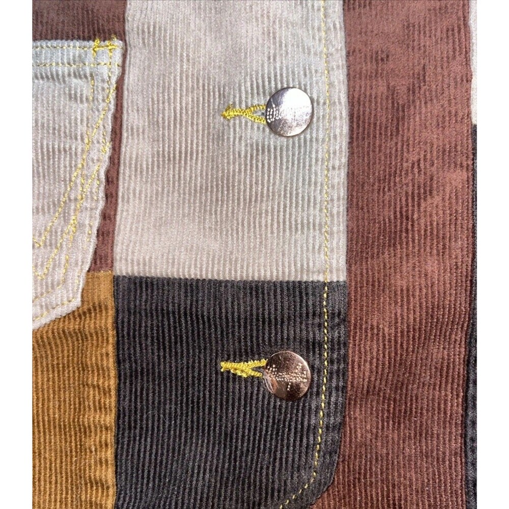 Wrangler x Lainey Wilson Patchwork Corduroy Vest Women’s Size M Brown Western - Picture 3 of 10